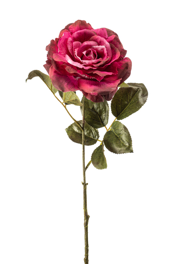 Rose pascal artificielle - 1 tige - Fuchsia