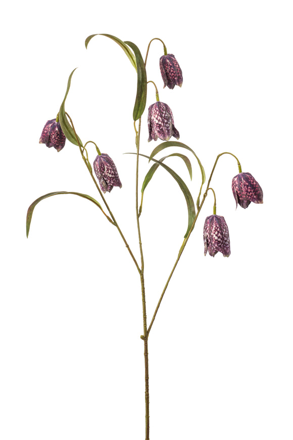 Fleurs d'échecs artificielles - 1 tige - Violet