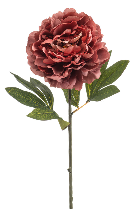 Pivoine artificielle - 1 tige - Rose vintage