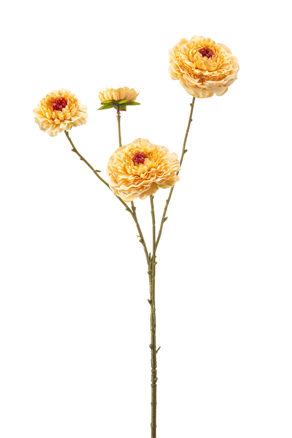 Zinnias artificiels - 1 tige - Beige