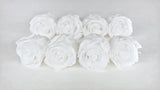 Roses stabilisées Kiara 5 cm - 8 têtes - Pure white